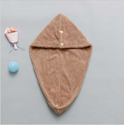 Дамска коса Бързосъхнеща микрофибърна кърпа за баня Тюрбан възел Twist Loop Wrap Шапка Капачка за баня Аксесоари за баня