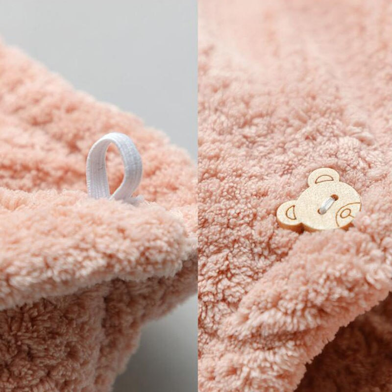 Дамска коса Бързосъхнеща микрофибърна кърпа за баня Тюрбан възел Twist Loop Wrap Шапка Капачка за баня Аксесоари за баня