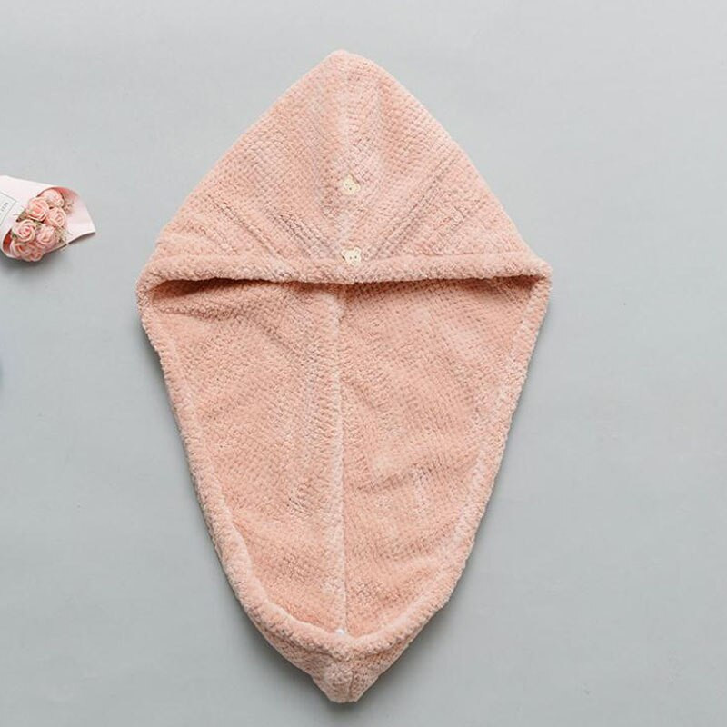 Дамска коса Бързосъхнеща микрофибърна кърпа за баня Тюрбан възел Twist Loop Wrap Шапка Капачка за баня Аксесоари за баня