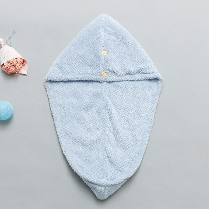 Дамска коса Бързосъхнеща микрофибърна кърпа за баня Тюрбан възел Twist Loop Wrap Шапка Капачка за баня Аксесоари за баня