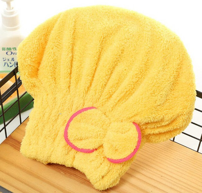 Reducere 5 culori Microfibră solidă Pălărie de păr uscată rapid pentru femei, fete, doamne, șapcă Accesorii pentru baie, prosop de uscare, pălărie pentru cap 2021