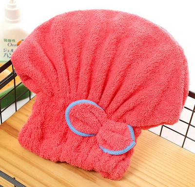 Reducere 5 culori Microfibră solidă Pălărie de păr uscată rapid pentru femei, fete, doamne, șapcă Accesorii pentru baie, prosop de uscare, pălărie pentru cap 2021