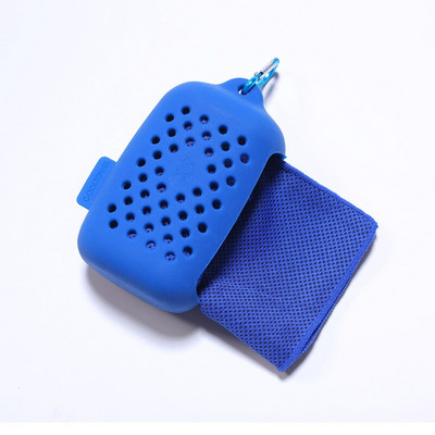 Спортна хавлиена кърпа 30*100 см. Устойчива, незабавно охлаждаща хавлиена кърпа за лице, облекчаваща топлината, охлаждаща, ледено студена кърпа за многократна употреба със силиконов калъф