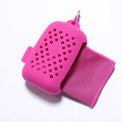 Спортна хавлиена кърпа 30*100 см. Устойчива, незабавно охлаждаща хавлиена кърпа за лице, облекчаваща топлината, охлаждаща, ледено студена кърпа за многократна употреба със силиконов калъф