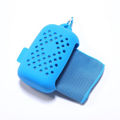 Спортна хавлиена кърпа 30*100 см. Устойчива, незабавно охлаждаща хавлиена кърпа за лице, облекчаваща топлината, охлаждаща, ледено студена кърпа за многократна употреба със силиконов калъф