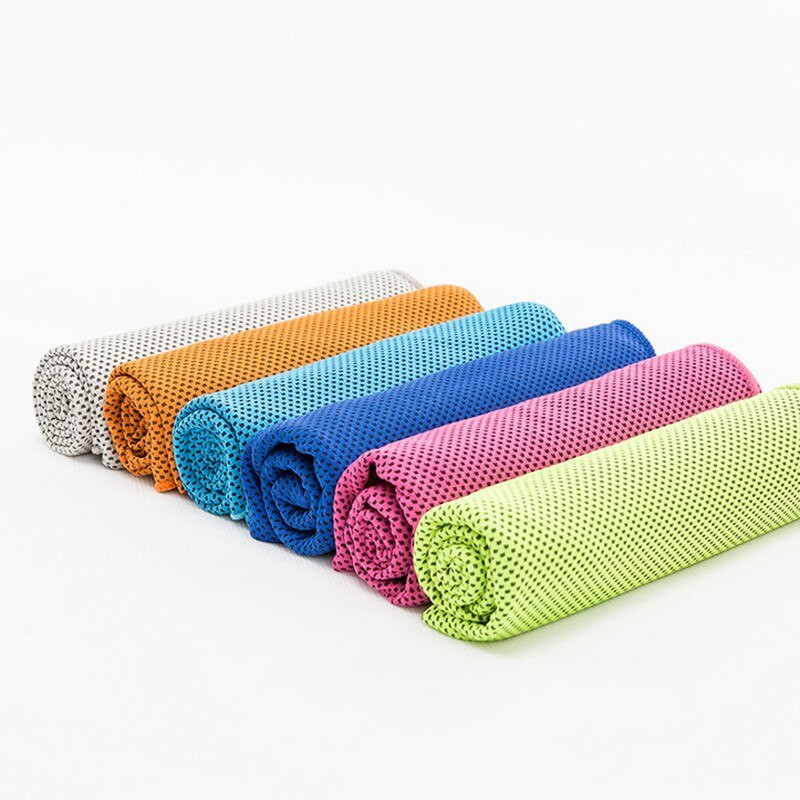 Спортна хавлиена кърпа 30*100 см. Устойчива, незабавно охлаждаща хавлиена кърпа за лице, облекчаваща топлината, охлаждаща, ледено студена кърпа за многократна употреба със силиконов калъф