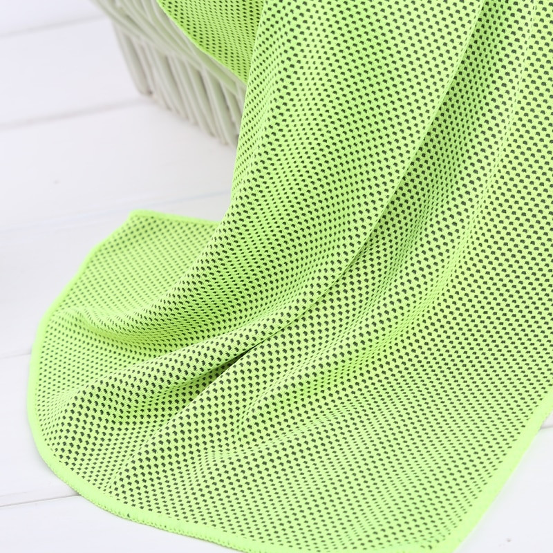 Спортна хавлиена кърпа 30*100 см. Устойчива, незабавно охлаждаща хавлиена кърпа за лице, облекчаваща топлината, охлаждаща, ледено студена кърпа за многократна употреба със силиконов калъф