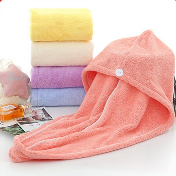 Микрофибърна кърпа за баня Изсушаване на косата Бързосъхнеща дамска кърпа за баня Мек душ за жени Мъже Тюрбан Глава Wrap Инструменти за къпане
