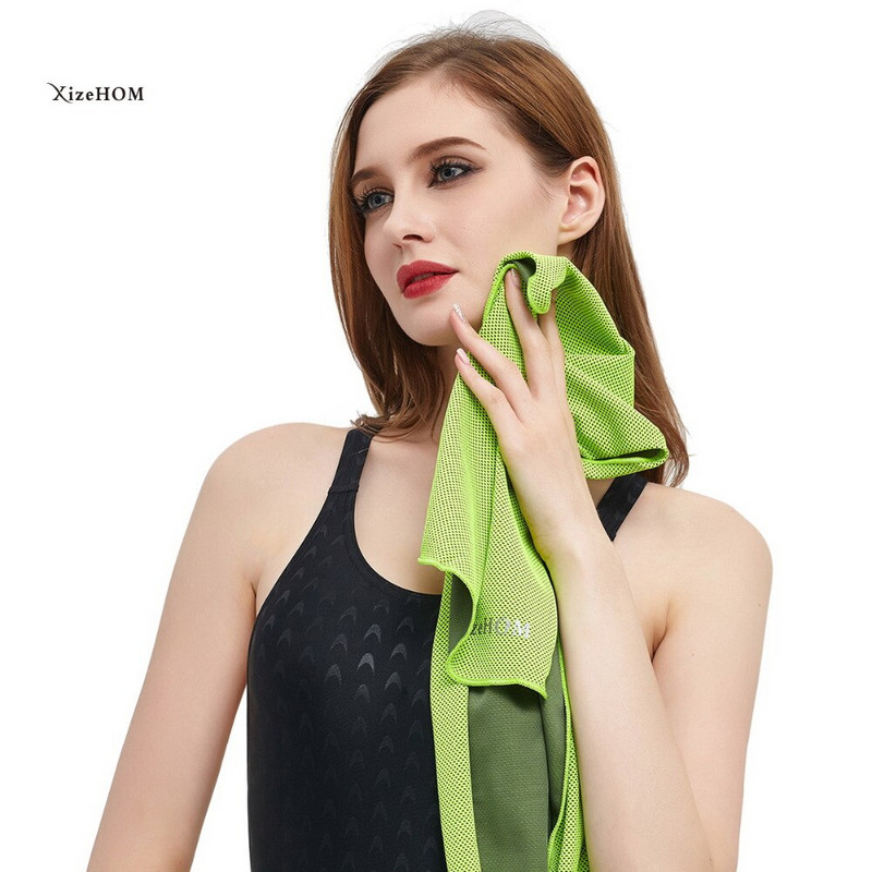 Prosop de gheață multicolor 120*30cm Utilitate Prosop de răcire instantanee de rezistență Relief de căldură Prosop de răcire reutilizabil Prosop rece