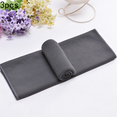 3 DB Sporttörülköző készletek Gyorsan száradó mikroszálas hűsítő kéztörlő futás hűsítő jég Strandtörölköző Jóga Gym Club Jóga Hideg mosogatórongy