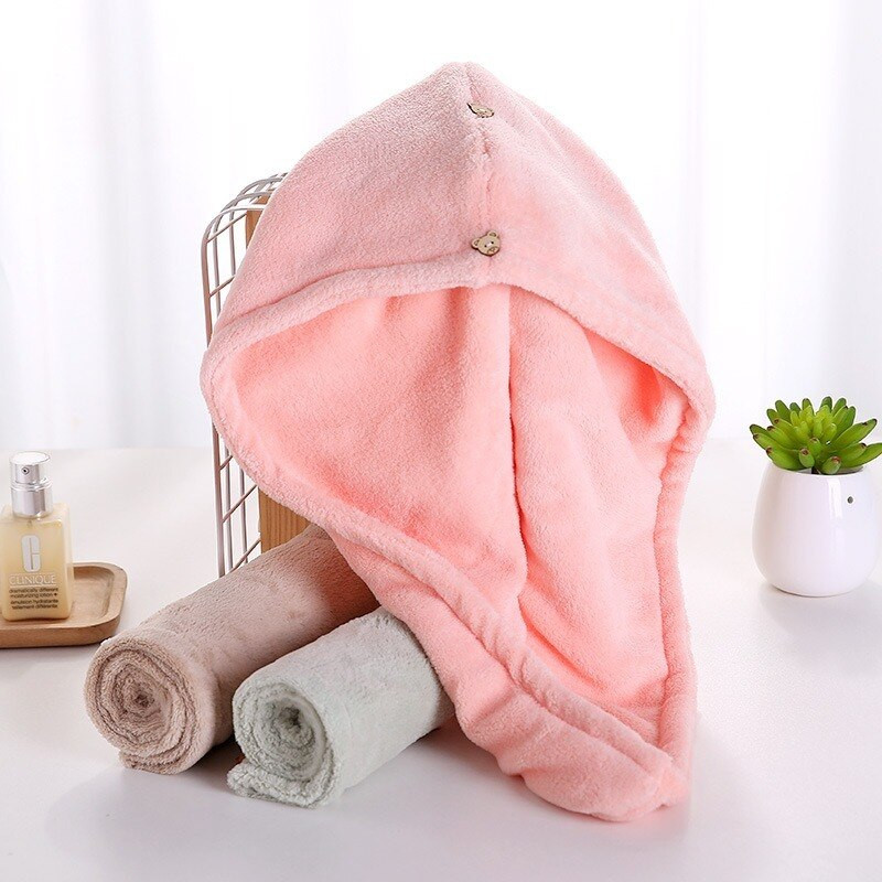 Lány hajszárító sapka gyorsan száradó törölköző mikroszálas szuper felszívódású turbán száraz sapka