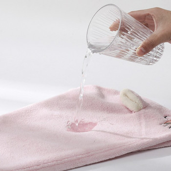 Πετσέτες Μπάνιου Μικροΐνες Στερεά Γρήγορα Στεγνώνουν Καπέλο Μαλλιά Σπίτι Υφασμάτινη Πετσέτα Χαριτωμένα κινούμενα σχέδια Κέντημα πετσέτα μαλλιών