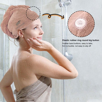 Πετσέτες για πάχυνση Coral Velvet Γυναικείες Πετσέτες μπάνιου από μικροΐνες Πετσέτες μαλλιών Πετσέτες μπάνιου Μαλακό απορροφητικό καπάκι ντους Πετσέτα για στεγνά μαλλιά
