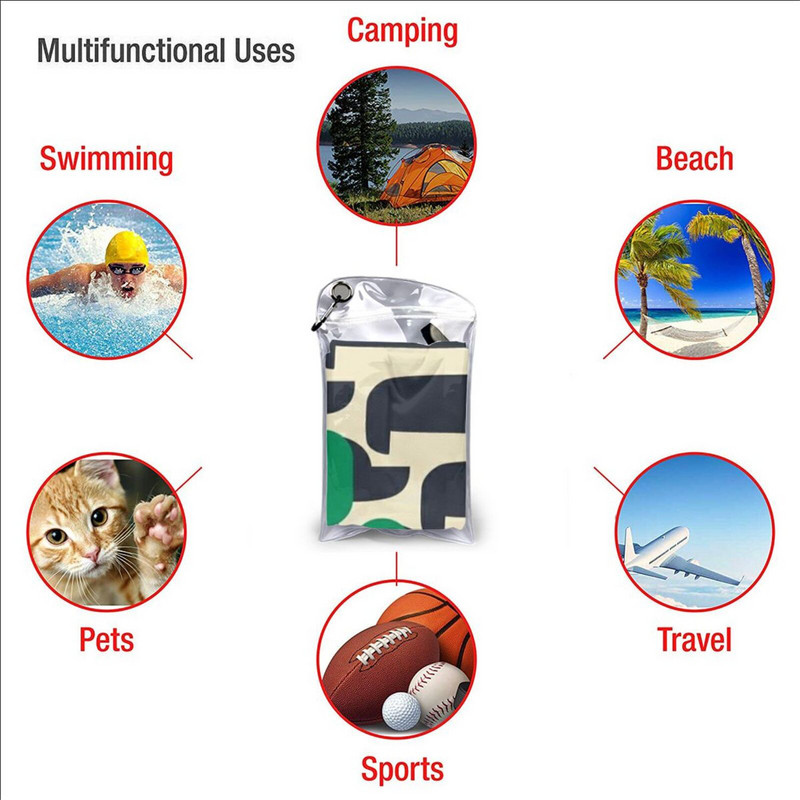 Orla Kiely Ретро зелен дизайн Бързосъхнеща кърпа Фитнес зала Спортна баня Преносим My Little Tank My Little Sweater Mlp Tank My Little For