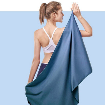 Микрофибърна кърпа Поларена спортна кърпа за къмпинг Раница Фитнес зала Плаж Плуване Йога