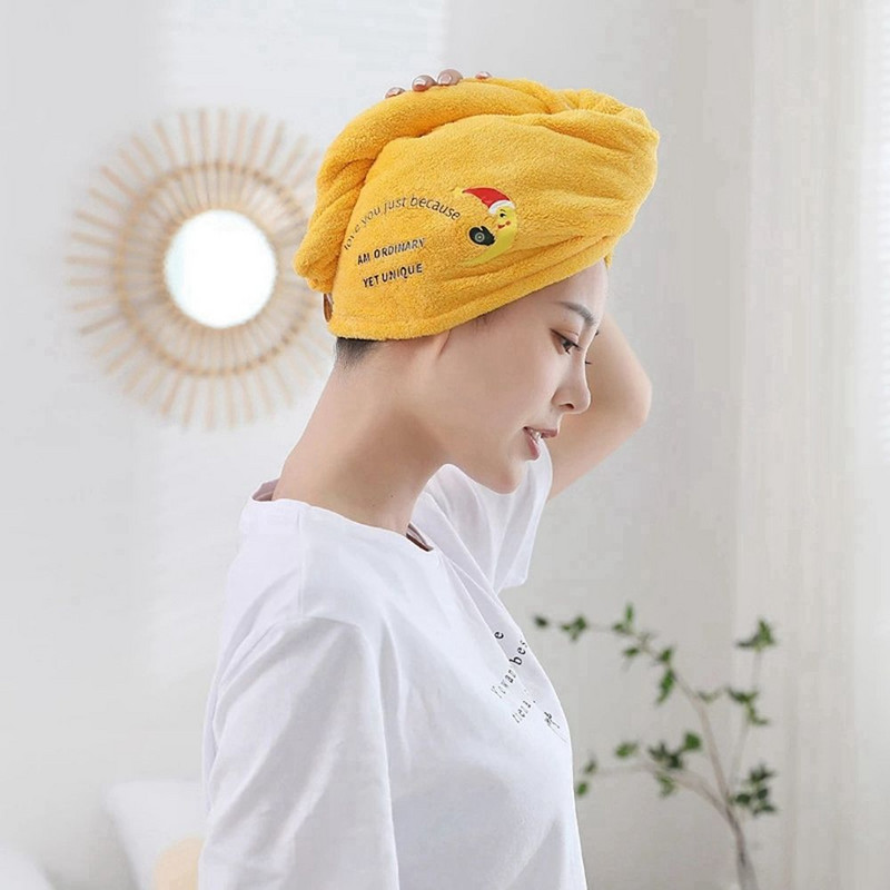 Femei Prosop din microfibră Prosop de păr Prosoape de baie pentru adulți Prosoape Terry de acasă Serviete de baie Turban pentru uscarea părului