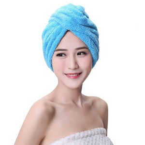 „Coral Velvet“ sausų plaukų rankšluostis, mikropluošto, greitai džiūstantis turbanas, itin sugeriantis moterų plaukų kepurėlių įvyniojimas su mygtuku storina