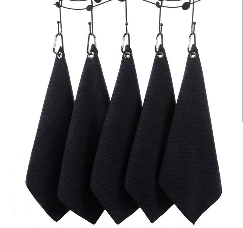 40*40 см микрофибърна кърпа за голф със закопчалка с кука и примка Вафла за бягане Спортна йога кърпа за голф Почистваща кърпа