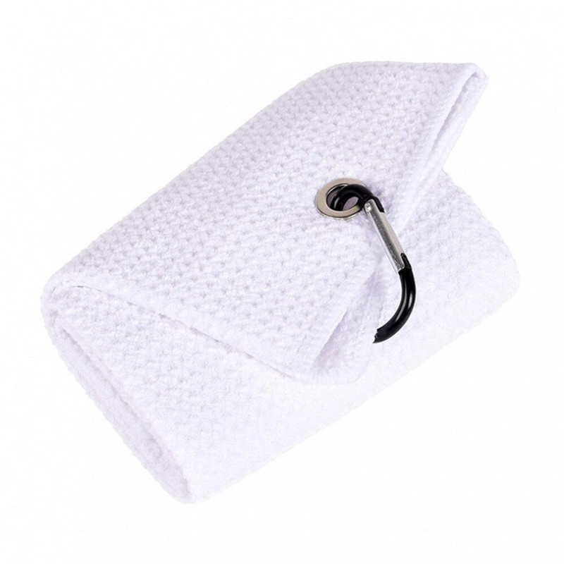 Prosop de golf Premium din țesătură din microfibră, model de vafe, cu carabinier rezistent, curăță mingile de club