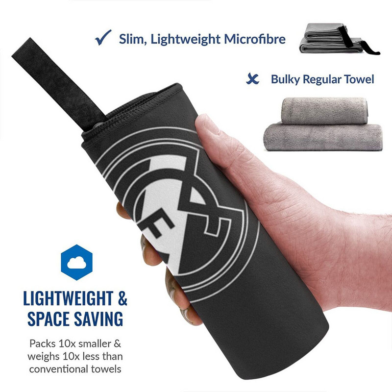 Shield Quick Dry Towel Gym Sports Bath Portable Eden Hazard Karim Benzema Sergio Ramos Vinicius Rodrygo Odegaard Marcelo Vieira