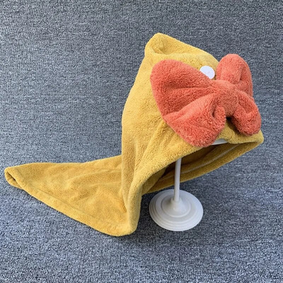 Moda drăguț prosoape bowknot capac de păr miraculos din microfibră pentru femei spa saună baie adulți prosop de păr cu uscare rapidă textile de casă