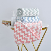 Prosop de păr din microfibră, prosop de uscare a părului cu turban, lână de coral moale, super absorbantă, anti încrețire, pentru baie