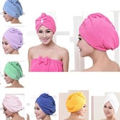 Lady Turban mikropluošto audinio storinantis sausų plaukų rankšluostis Super sugeriantis greitai džiūstantis plaukų dušo rankšluostis Buitinė dušo kepurė