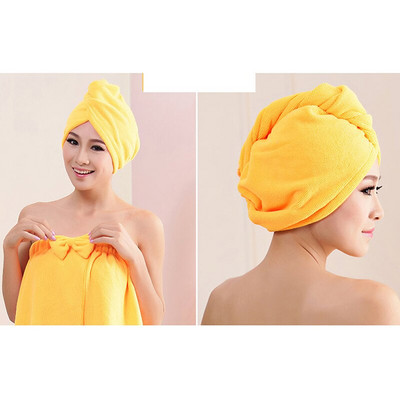 Lady Turban mikropluošto audinio storinantis sausų plaukų rankšluostis Super sugeriantis greitai džiūstantis plaukų dušo rankšluostis Buitinė dušo kepurė
