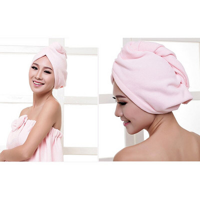 Lady Turban mikropluošto audinio storinantis sausų plaukų rankšluostis Super sugeriantis greitai džiūstantis plaukų dušo rankšluostis Buitinė dušo kepurė