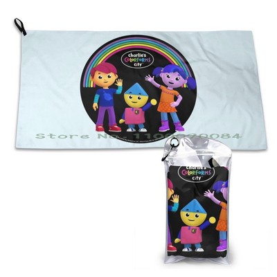 Charlie`s Colorforms City : Best Friends , Red , Charlie & Violet Quick Dry Towel Gym Sports Bath Portable