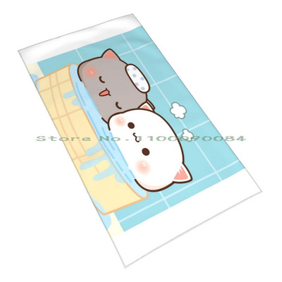 Праскова и Гома Мочи Къпане Бързосъхнеща кърпа Фитнес зала Спортна баня Преносима Праскова Котка Мочи Коте Сладко Романтично Кавайно Гадже