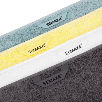 SEMAXE Хавлиена кърпа за баня от чист памук Луксозен висококачествен комплект кърпи за баня 70x140 см Комплект от две части Мека супер абсорбираща жълто бяло синьо G