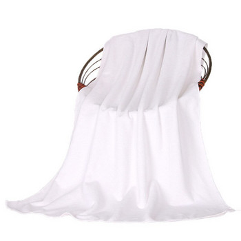 Голяма супер дебела 150x200 см микрофибърна кърпа за баня, супер мека, супер абсорбираща и бързосъхнеща, бяла кърпа