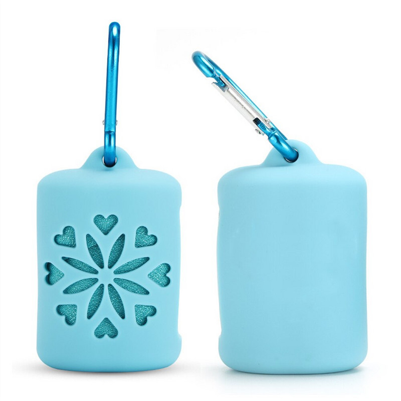 Prosop portabil pentru călătorii în aer liber, cu uscare rapidă, prosop moale pentru sport, rece, cu husă de silicon, husă de protecție, prosop Sport Travel