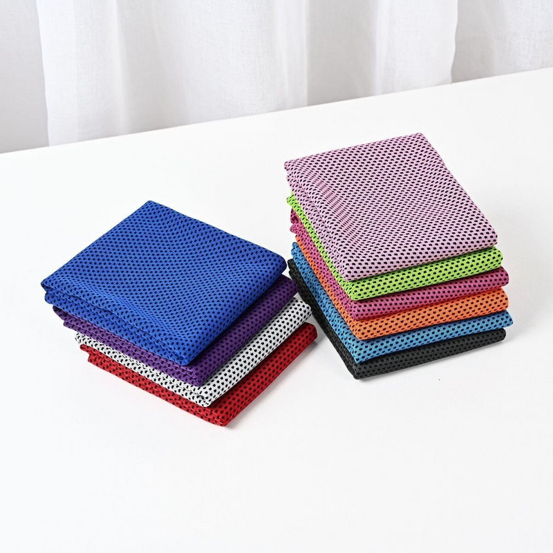 Tornatörölköző egyszínű, gyorsan száradó tornatermi jóga kültéri futás futball kosárlabda izzadságelnyelő hűsítő törölköző 30*80cm