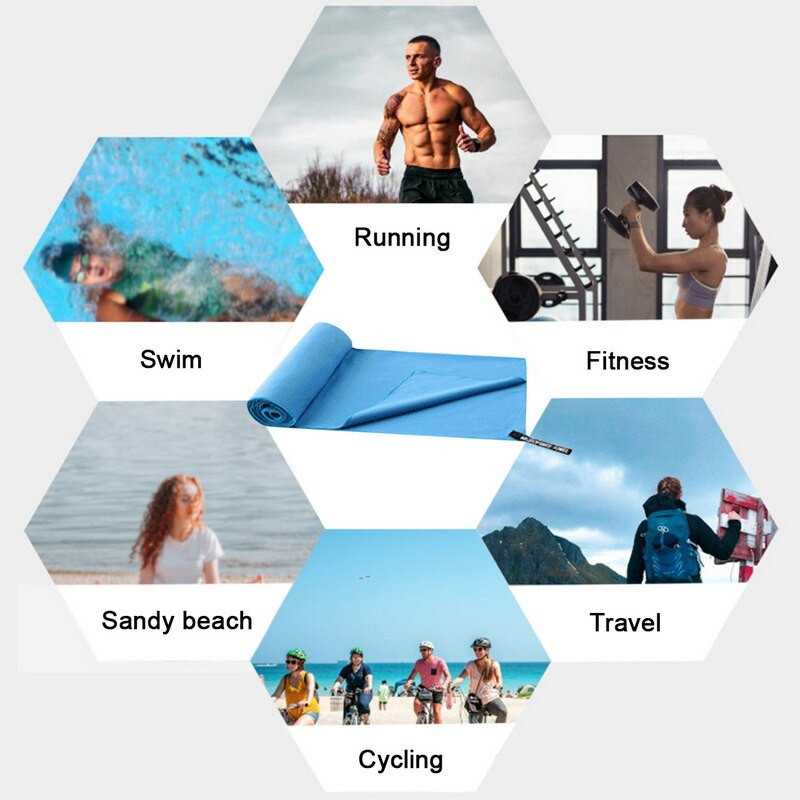 Prosop de sport Prosoape super-absorbante de transpirație cu uscare rapidă Prosoape din microfibră Prosop de plajă portabil pentru piscină Înot Fitness Yoga