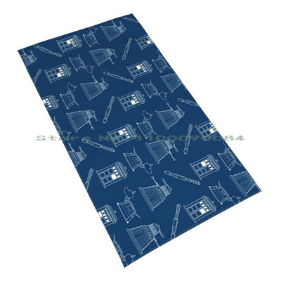 Who Pattern Gyorsszáraz Törölköző Tornaterem Sport Fürdő Hordozható Who Dw Tardis Csavarhúzó K9 K 9 Dalek Pattern Blue Sci Fi Exterminate Tv