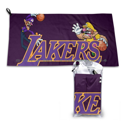 Wario Waluigi kosárlabda gyorsszáraz törölköző edzőterem sportfürdő hordozható Wario Waluigi La Lakeshow kaliforniai barack szuper vicces sportok