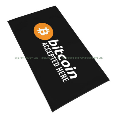 Bitcoin (Btc) itt elfogadva Kriptovaluta Gyorsszáraz Törölköző Tornaterem Sportfürdő Hordozható Crpyto Shiba Army Blockchain Forever Love