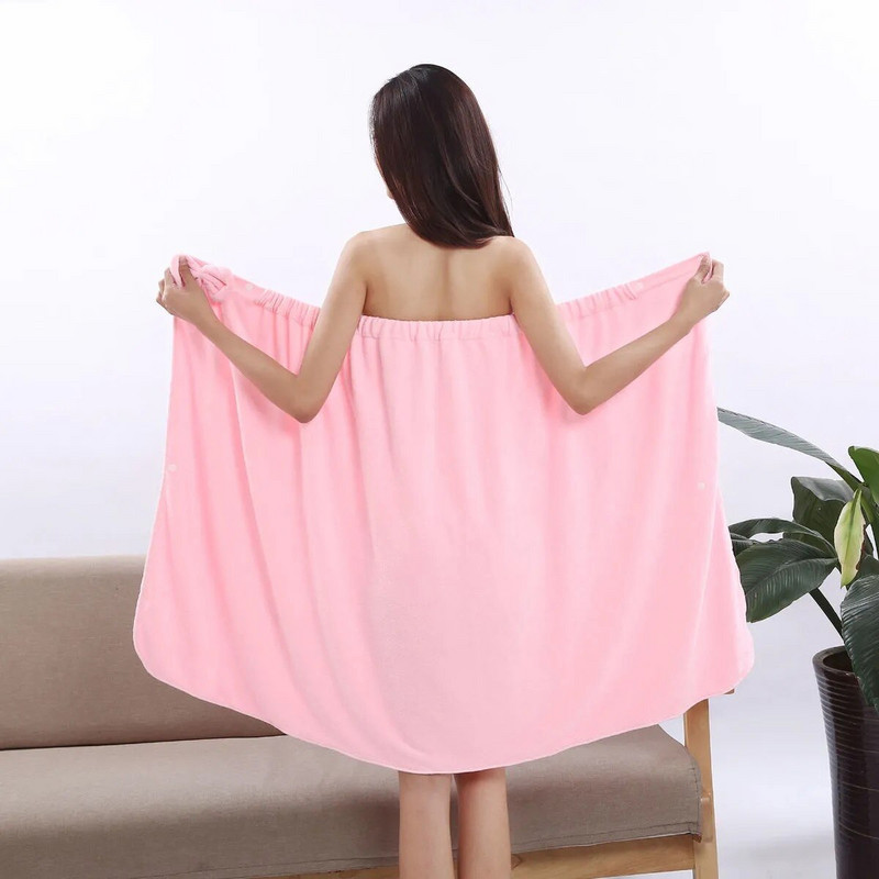 Moteriškas minkštas rankšluostis Mikropluošto chalatas Moteriškas dušas suaugusiems namų tekstilė Vonios ir pirties rankšluosčiai Vonios greitai džiūstantys