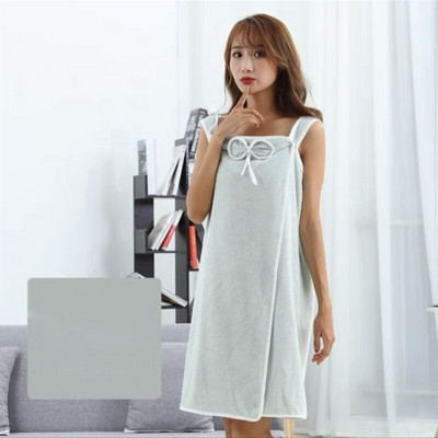 Fusta din catifea coral, 1 bucă, poate purta prosop de baie, stil cu fundă de buzunar, bricolaj, pentru adulți, pentru femei, pentru a preveni pierderea luminii. Închidere cu snap