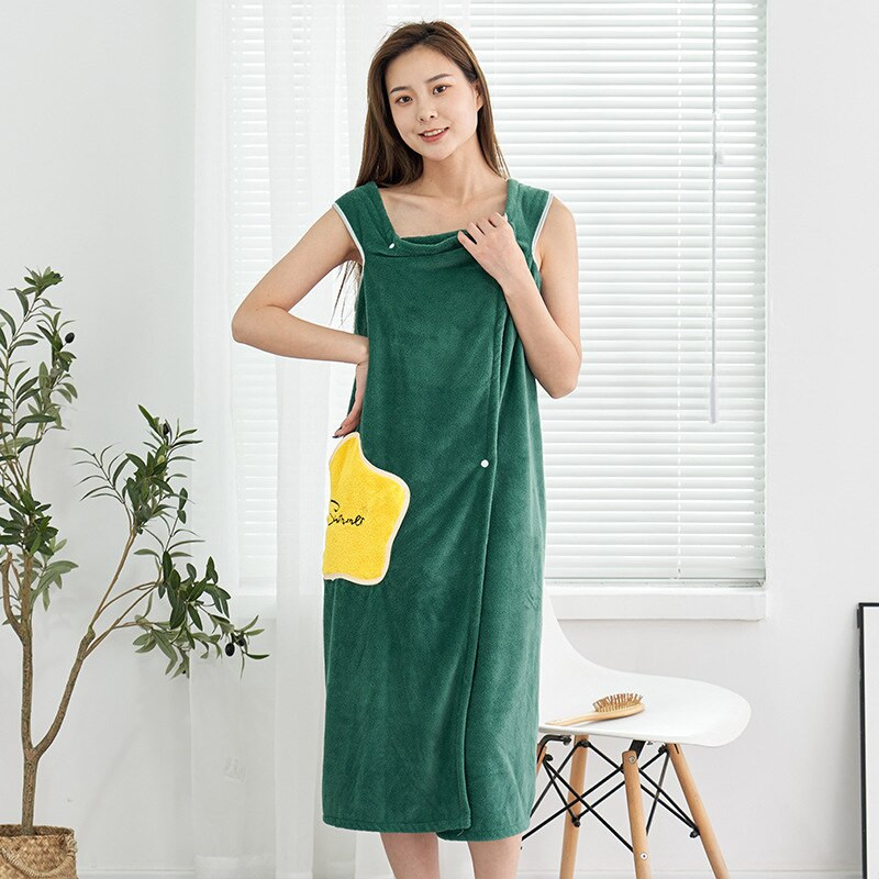 Halat de baie din microfibră purtabil femeie duș prosop moale de baie pentru adulți pentru textile de casă prosoape de baie și saună baie