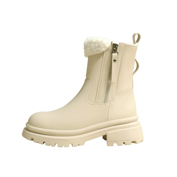 Cizme casual de damă cu căptușeală din puf