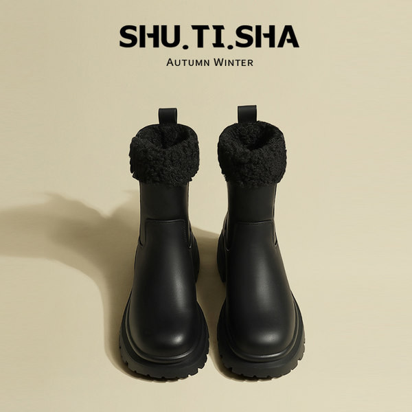 Cizme casual de damă cu căptușeală din puf