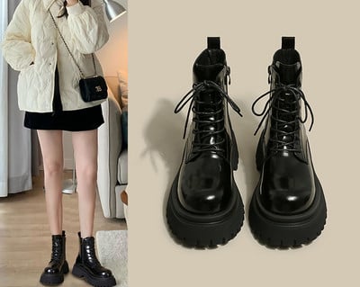 Új női csizma modell fűzős és durva talpú