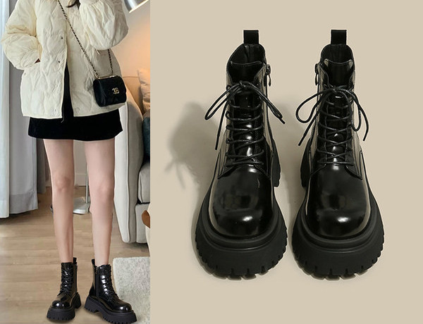 Új női csizma modell fűzős és durva talpú