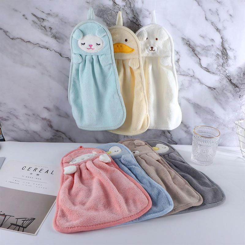 Prosoape practice ultra groase pentru copii, animale drăguțe din desene animate, prosoape de mână absorbante din microfibră pentru bucătărie, baie