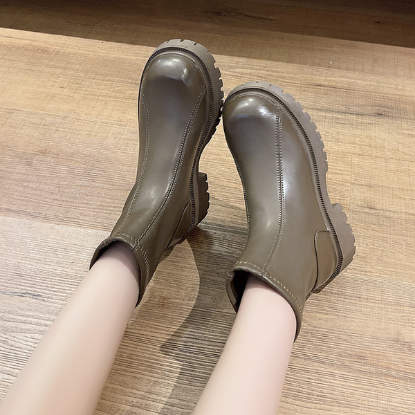 Model nou de cizme de dama din piele artificiala