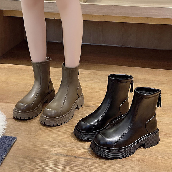 Model nou de cizme de dama din piele artificiala