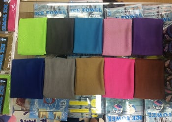 6 ΤΕΜ/ΛΟΤ Hot 9 χρωμάτων Νέα διπλά στρώματα Ice Towel Utility Enduring Instant Cooling Towel Heat Relief Επαναχρησιμοποιήσιμη Ψυχρή πετσέτα